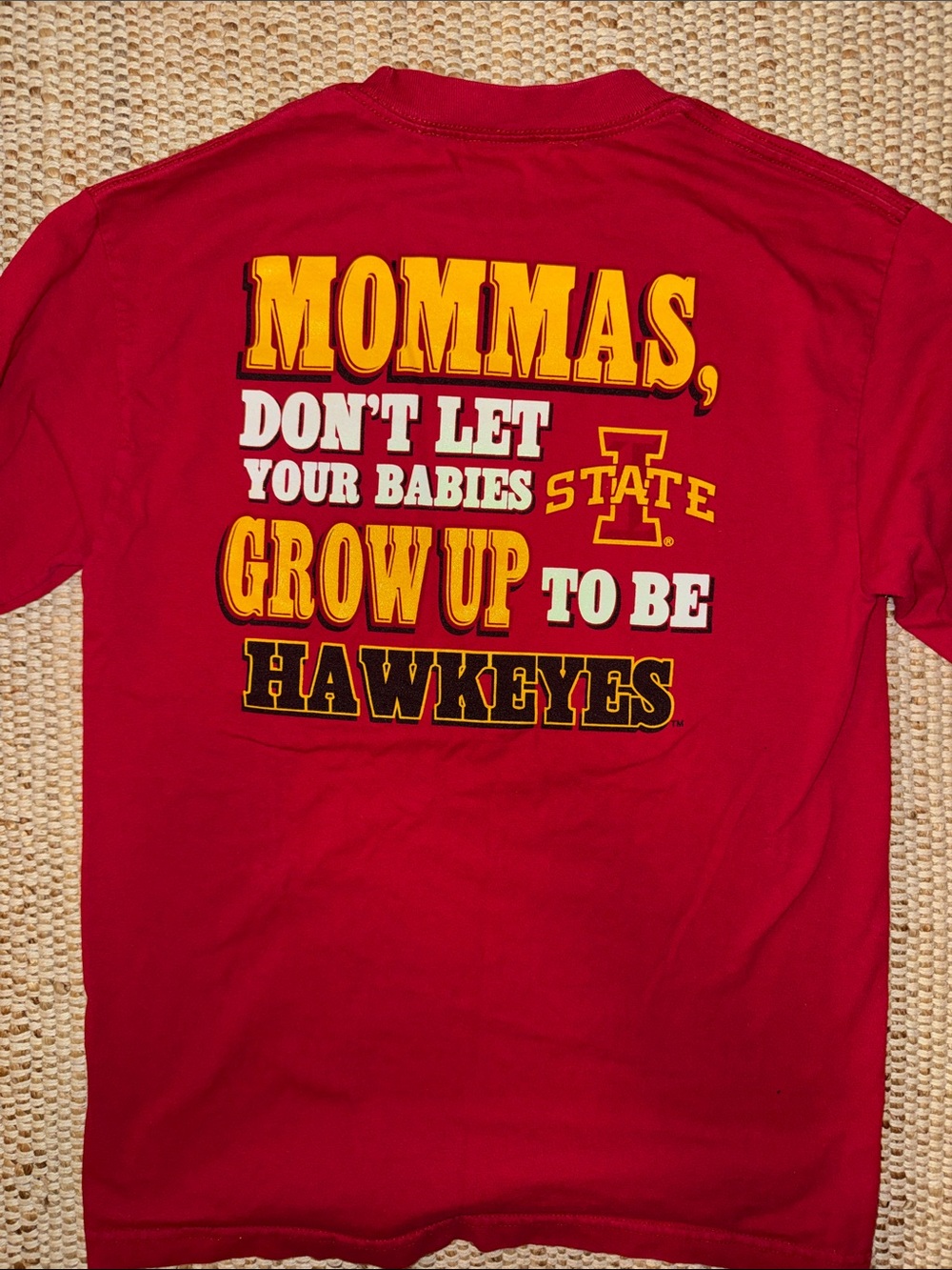 Iowa State Long Sleeved Sportswear Red Crewneck Tee.